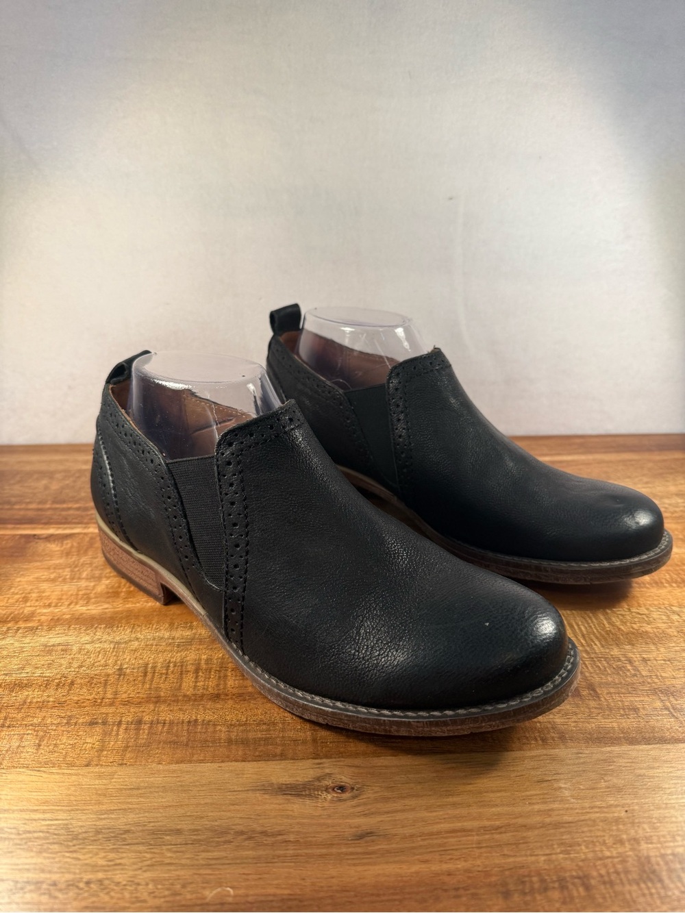 Joseph Siebel Sienna 43 Black Leather Slip-On Shoes Size 39